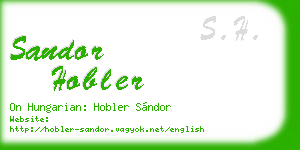 sandor hobler business card